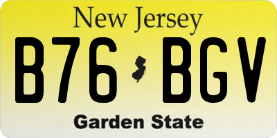 NJ license plate B76BGV