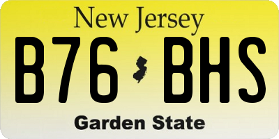 NJ license plate B76BHS