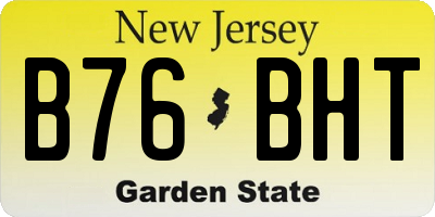 NJ license plate B76BHT