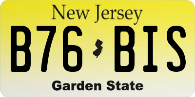 NJ license plate B76BIS