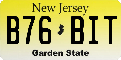 NJ license plate B76BIT