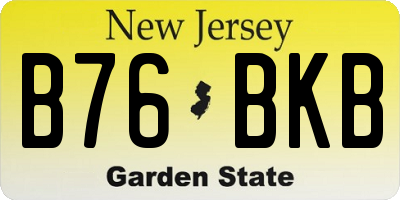NJ license plate B76BKB