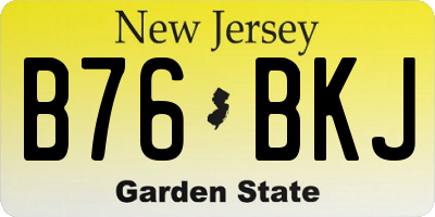 NJ license plate B76BKJ