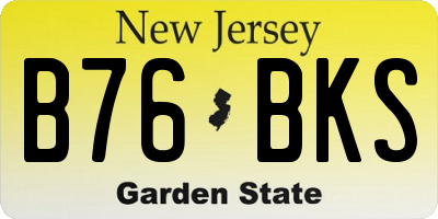 NJ license plate B76BKS
