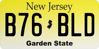 NJ license plate B76BLD