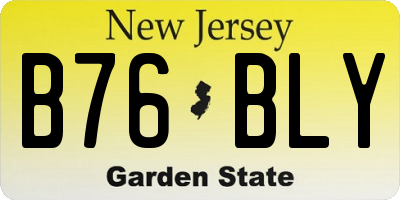 NJ license plate B76BLY