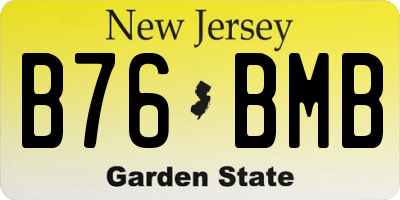 NJ license plate B76BMB