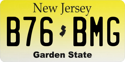 NJ license plate B76BMG