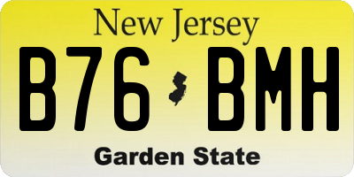 NJ license plate B76BMH
