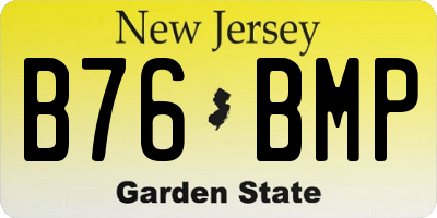 NJ license plate B76BMP