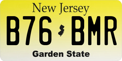 NJ license plate B76BMR