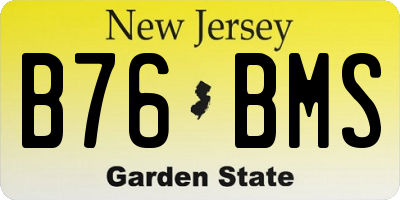 NJ license plate B76BMS