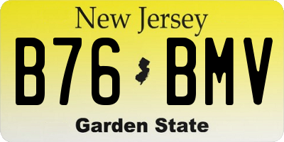NJ license plate B76BMV