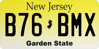 NJ license plate B76BMX