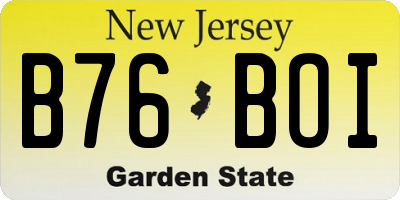 NJ license plate B76BOI