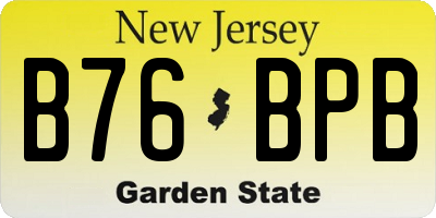 NJ license plate B76BPB