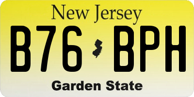 NJ license plate B76BPH