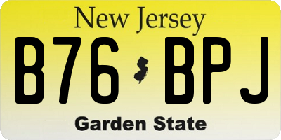 NJ license plate B76BPJ
