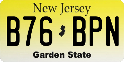 NJ license plate B76BPN