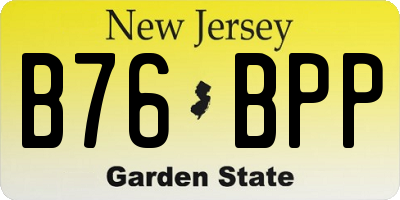 NJ license plate B76BPP