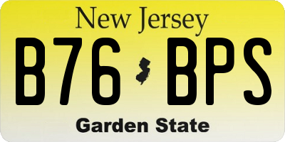 NJ license plate B76BPS