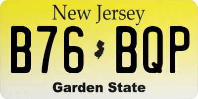 NJ license plate B76BQP