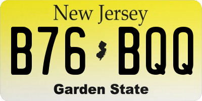 NJ license plate B76BQQ
