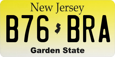 NJ license plate B76BRA