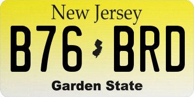 NJ license plate B76BRD