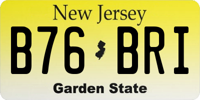 NJ license plate B76BRI