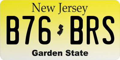 NJ license plate B76BRS