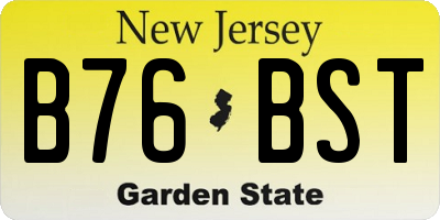 NJ license plate B76BST