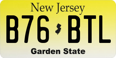 NJ license plate B76BTL