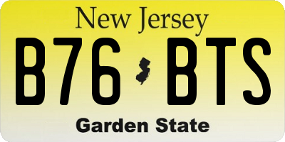 NJ license plate B76BTS