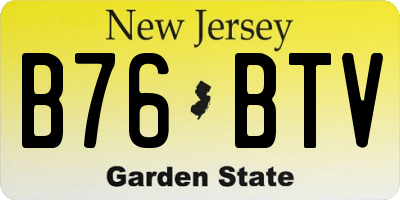 NJ license plate B76BTV