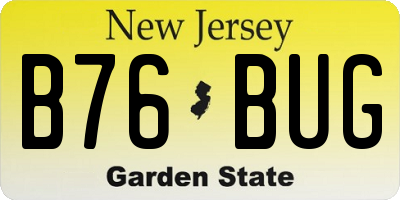 NJ license plate B76BUG