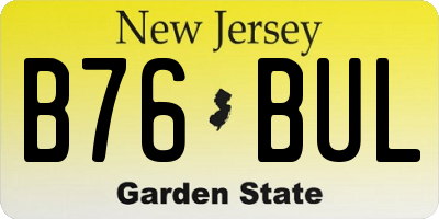NJ license plate B76BUL