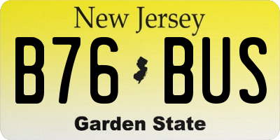 NJ license plate B76BUS