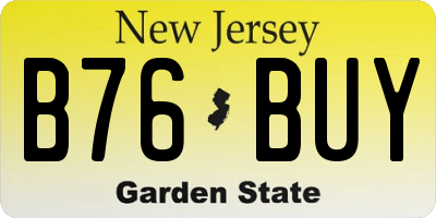 NJ license plate B76BUY