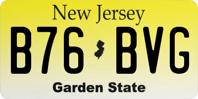 NJ license plate B76BVG