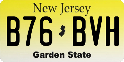NJ license plate B76BVH