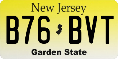 NJ license plate B76BVT