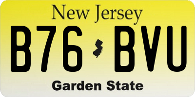 NJ license plate B76BVU