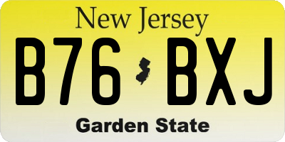 NJ license plate B76BXJ