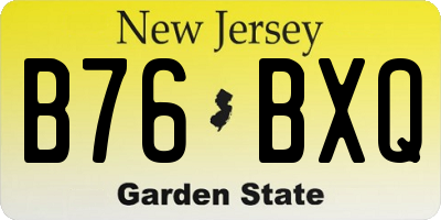 NJ license plate B76BXQ