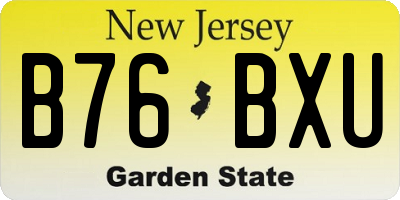 NJ license plate B76BXU
