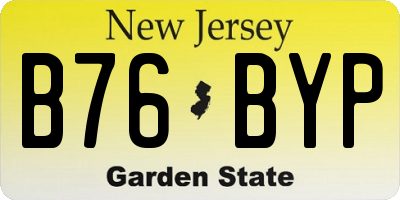 NJ license plate B76BYP