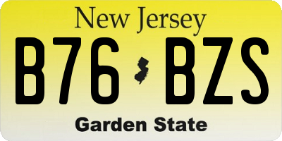 NJ license plate B76BZS