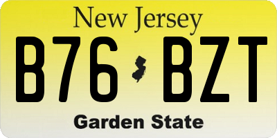 NJ license plate B76BZT