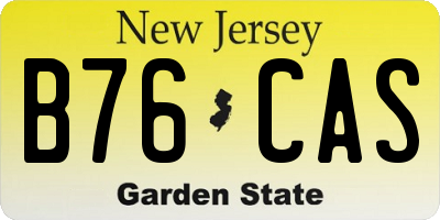 NJ license plate B76CAS